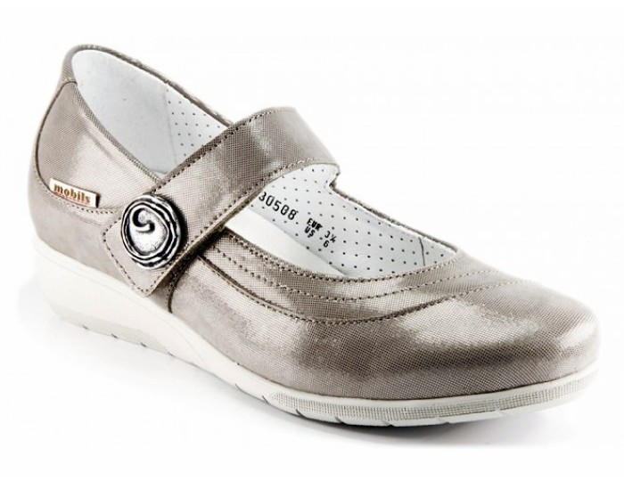 Mobils by Mephisto JESSY womens ballerina with strap grey